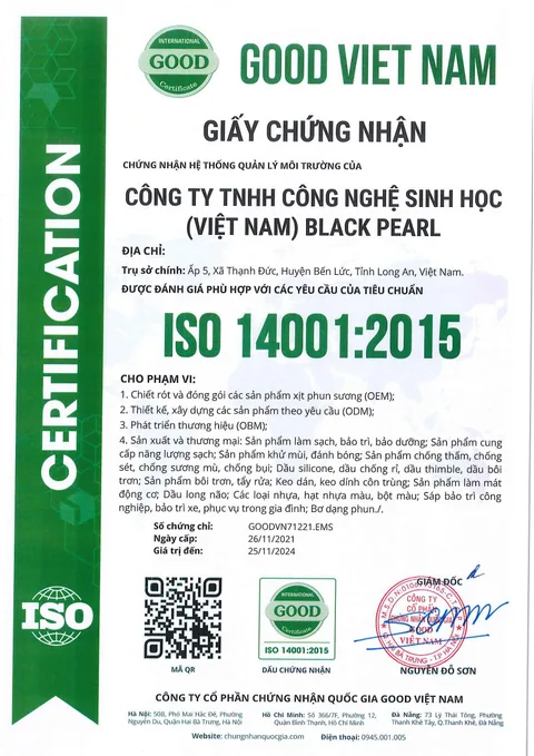 來源圖片中的越文 ISO 14001 文件